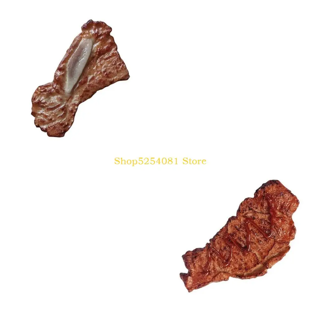 AXYC Artificial Pork Steak Simulation Fake Roasting Beef for Kitchen Markets Display Photography Props
