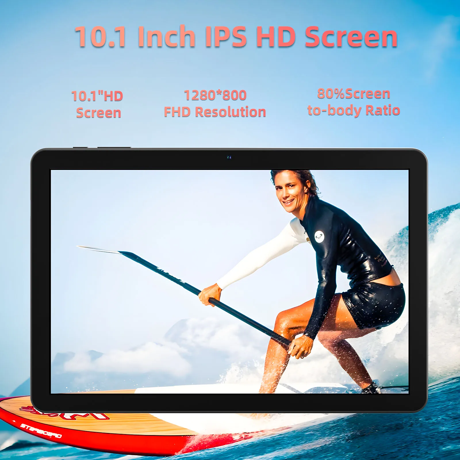 Tablet Android 14 da 10 pollici, processore octa-core, RAM da 8 GB (4+4), spazio di archiviazione da 64 GB ROM, memoria espandibile da 1 TB, doppia fotocamera, 1280