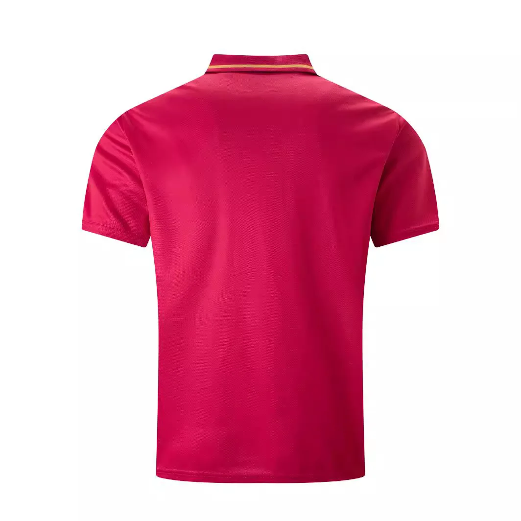 POLO informal para hombre, camiseta a juego de color sólido con botones de solapa estampados, novedad de 2024