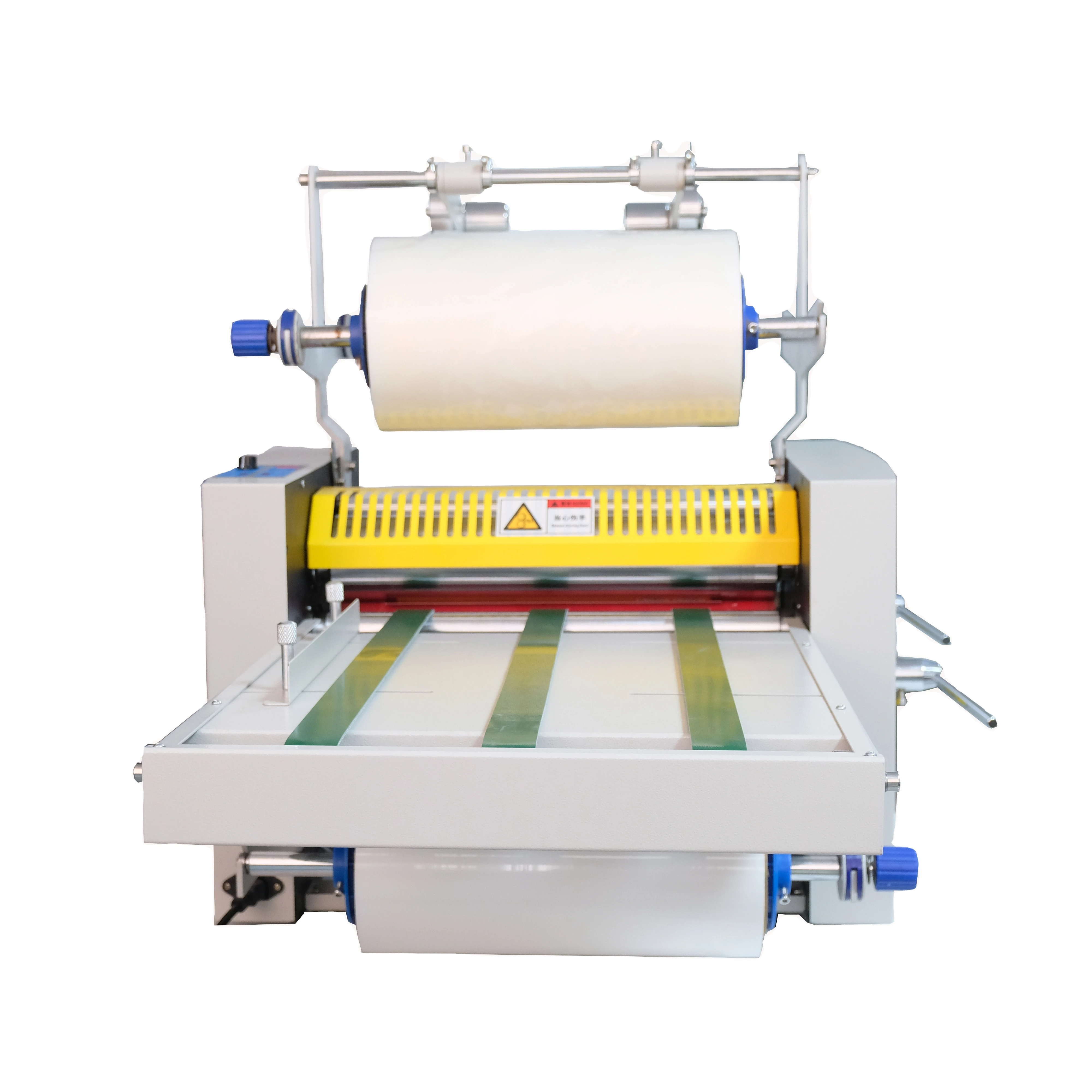 SMFM5002Z small laminating machine office use can put on table oil heating manual laminator  double sided bronzing with rewind