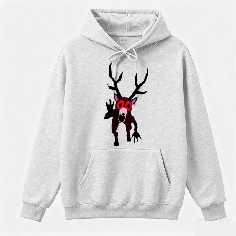 Monstrous Deer 99 Nights in The Forest Horror Hoodie Game Casual Autumn Long Sleeve Pullover Tops Anime Hoodie Streetwear Men