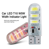 2x/10x LED T10 W5W Flashing Strobe Lights For Car Side Clearance Lamp Parking Lighting Stroboscopic Silica Gel LED Indicator 12V