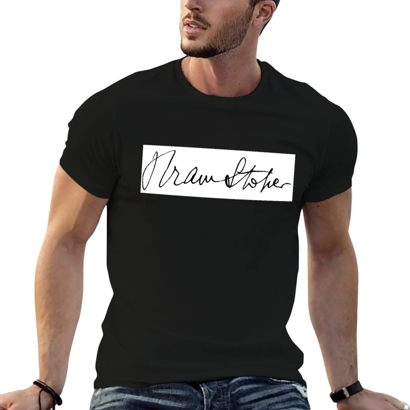 

Bram Stoker Signature T-Shirt Personalized t-shirt football t shirt fashion shirts valentines clothes T-shirts for men cotton