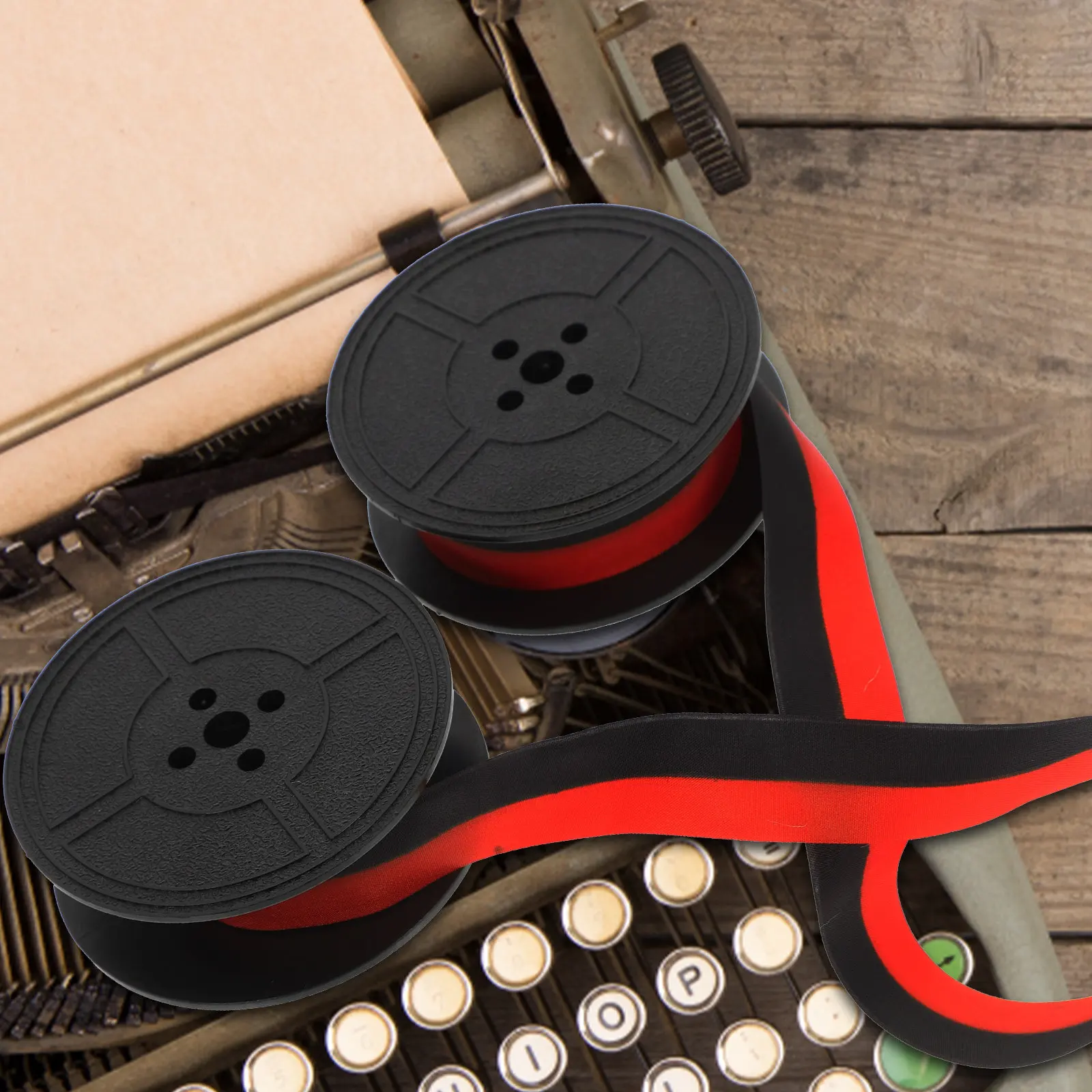 

Профессиональная универсальная лента для пишущих машинок с двумя катушками, высококачественная нейлоновая лента с сильным впитыванием чернил, для четкой печати, замена