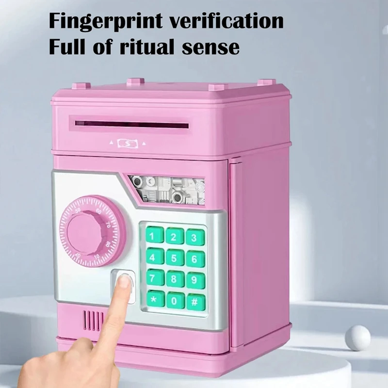 Electronic Piggy Bank ATM Password Money Box Safe Smart Fingerprint Automatic Banking Kids Gift Money Box