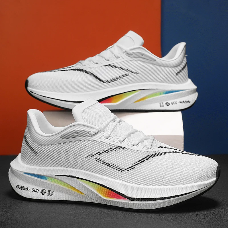 

Men's Shoes Breathable All-match Mesh Shoes Sports Carbon plateShoes Men's All-match Wear-resistant Running Shoes for Men