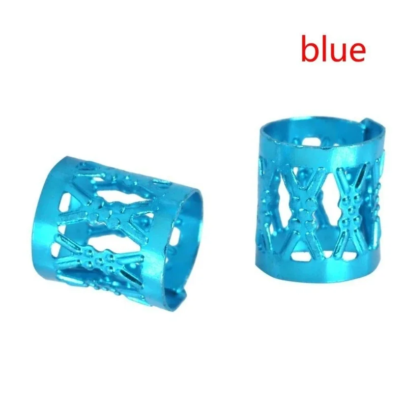 100 قطعة قابل للتعديل الشعر الكفة الضفائر أحمر أخضر أزرق أرجواني الفضة الذهب الخرز الشعر لالضفائر للفتيات