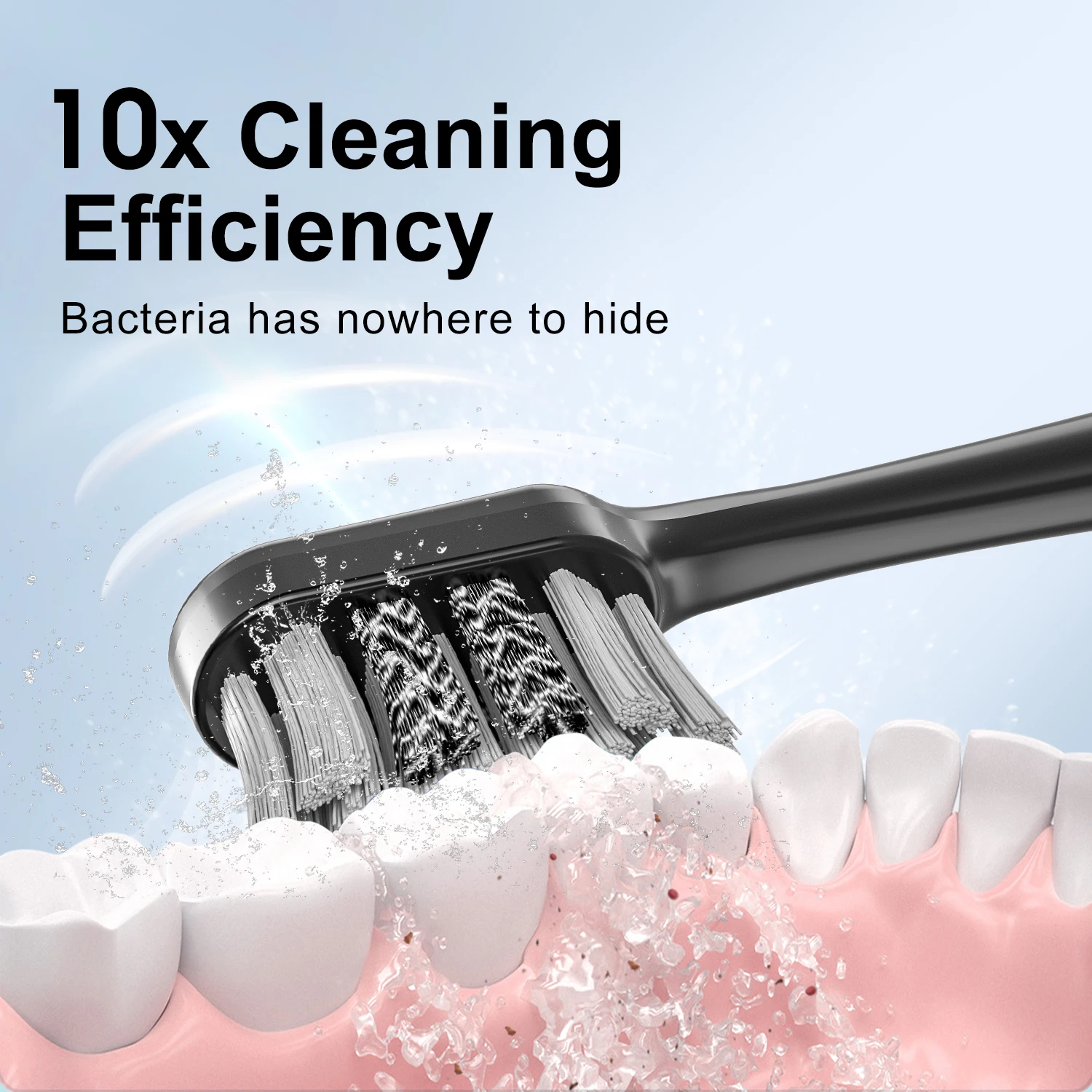 SEAGO Electric Toothbrush Sonic Adult Battery Teeth brush holder with 3 Replacement Brush Heads Waterproof Smart time For Gift