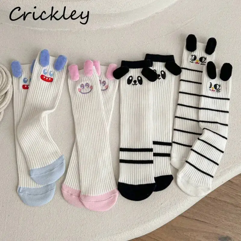 

Spring Autumn Cartoon Panda Kids Stockings Rabbit Bear Knitted Boys Girls Socks Soft Cotton Children Stockings
