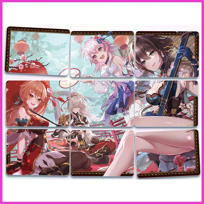 

Anime Goddess Story Rare Puzzle Refraction Cards Hu Tao Beidou Furina Kujo Sara Toys for boys Collectible Cards Birthday Present