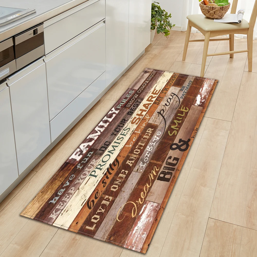 Kitchen Floor Mat Home Entrance Doormat Living Room Balcony Bedroom Decoration Carpet House Hallway Bath Door Anti-Slip Foot Rug