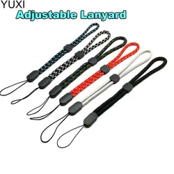 1PCS Lange und Kurze Braid Telefon Lanyard Halskette Handgelenk Gurt für Iphone Huawei Redmi Xiaomi Samsung Kamera GoPro String halter