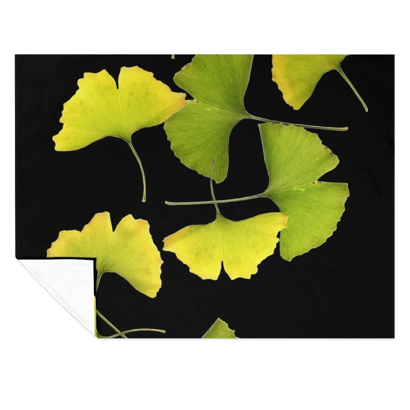 

Chartreuse Ginkgo Leaf Collage Throw Blanket Decorative Throw Loose Blankets For Baby Fashion Sofas Blankets