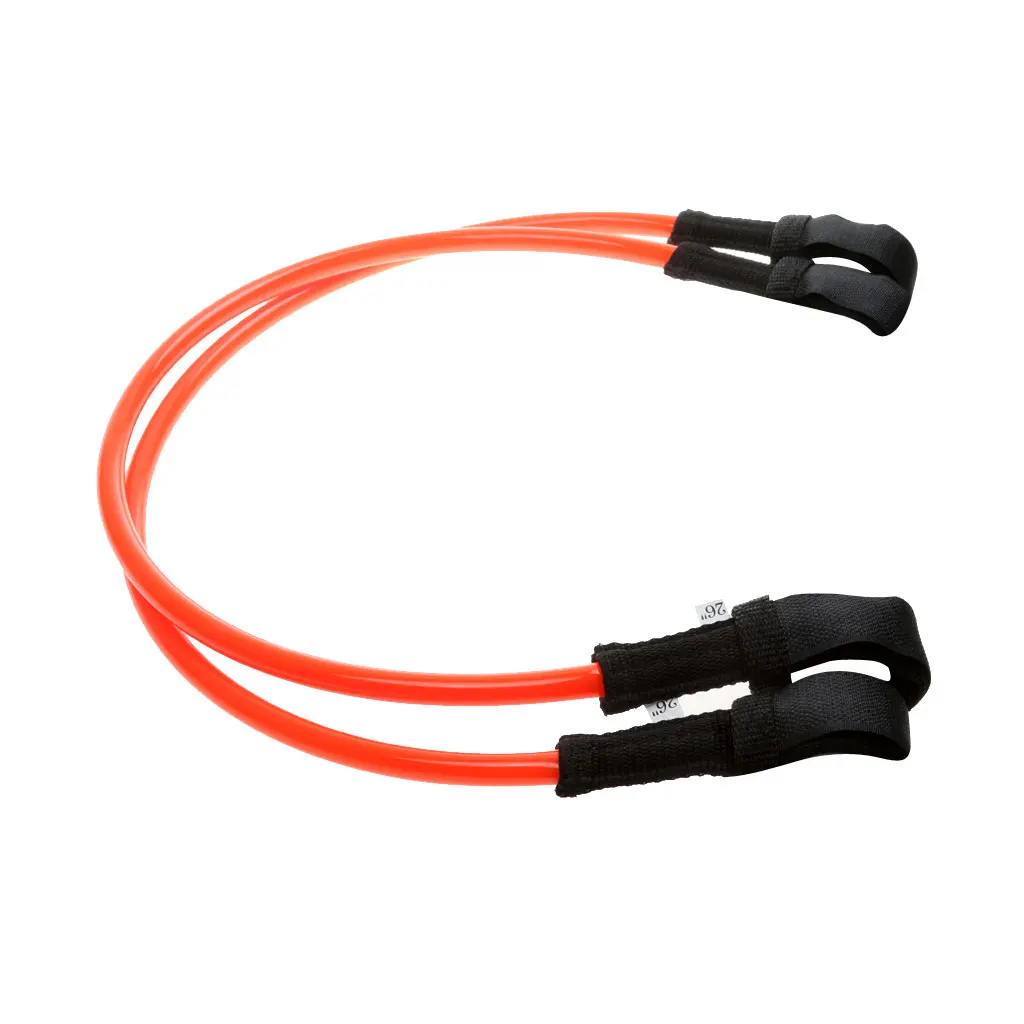 2pcs Orange TPU Windsurfing Fixed Harness Line - 26 inch