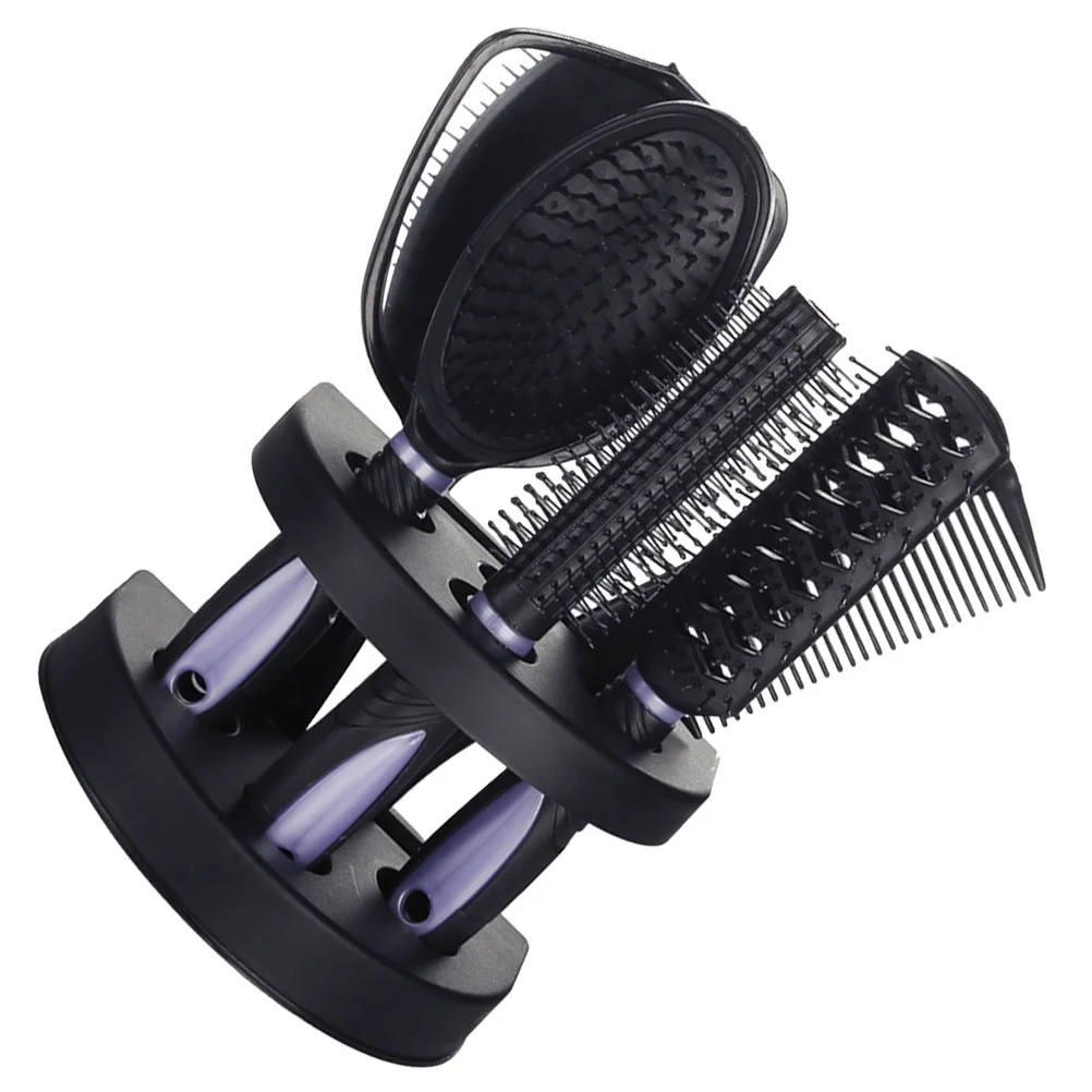 

5pcs Hair Set Purple Anti-Static Lightweight Durable Portable Mirror Comb For Home Outdoor Use Styling Tools Detangling Brush