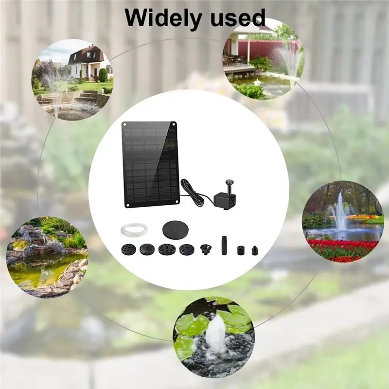 CMHI-Solar Panel 9W Powered Water Feature Pump Solar Fountain Pond Pump Kit Solar Water Pump For Garden Pool Fountain