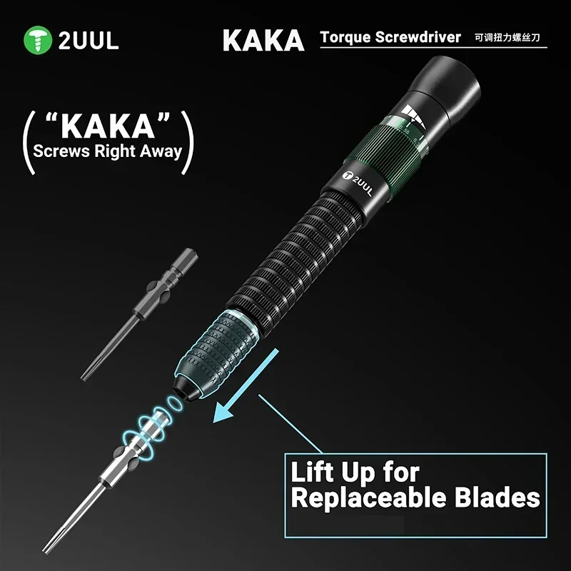 2UUL KAKA  Adjustable Torque Screwdriver With Pentagonal 0.8 Cross 1.2 Y 0.6 Tool Precision Screwdriver Phone Disassembly Repair