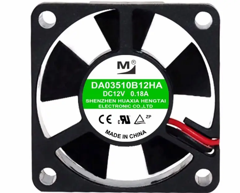 M DA03510B12HA DC 12V 0.18A 35x35x10mm 2-Wire Server Cooling Fan