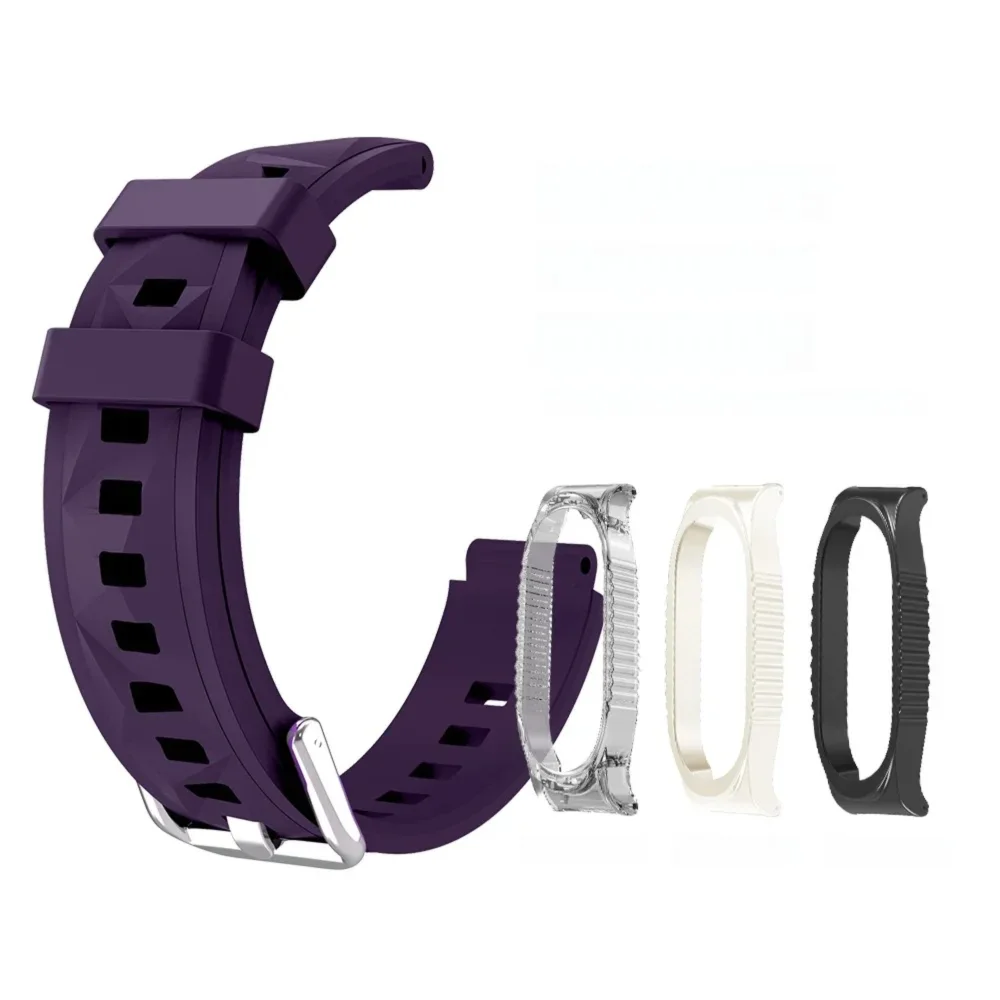 

Case + Strap For Xiaomi Mi Band 9 8 7 6 5 4 3 Bracelet Ice Crystal Diamond Waterproof Silicone Quick Release Sport Watch Band