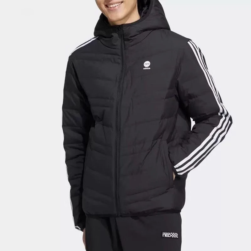 

Adidas Mens Down Jacket Winter Hooded Coat Warm Puffer Sportswear Outdoor Casual Fashion Streetwear Comfortable Training Outerwe