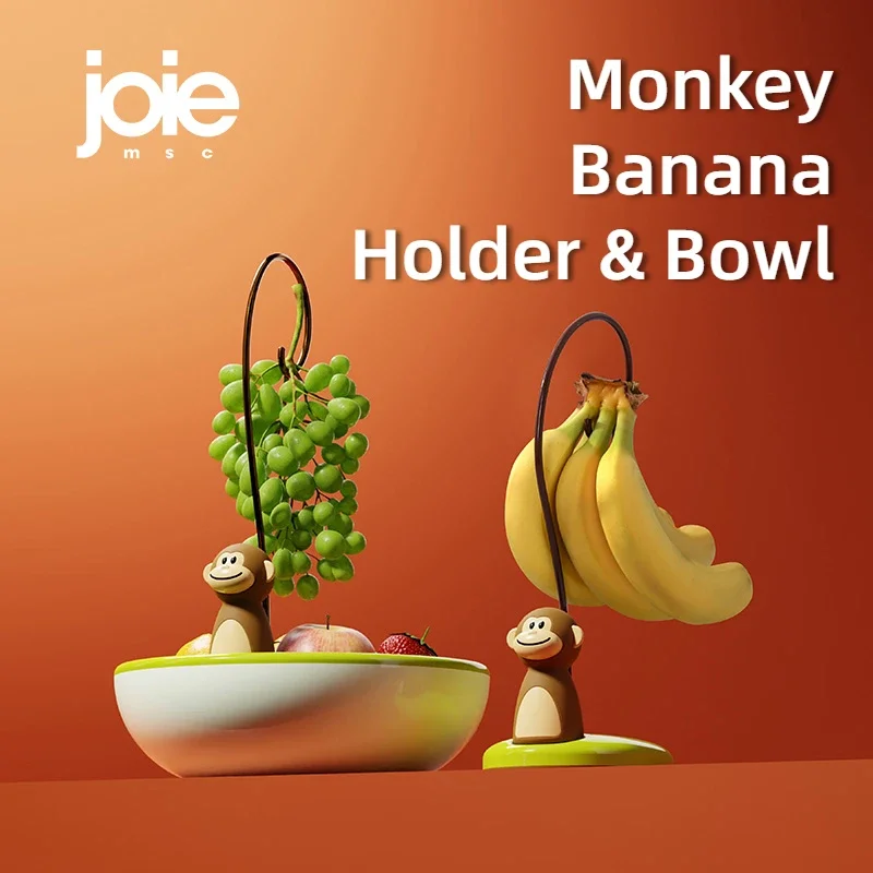Joie Banana Holder Fruit Plate Monkey Banana Holder & Bowl for Home Living Room Light Fruit Bowl Grape Snack Tray Storage Box