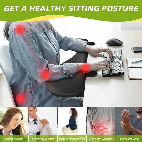 Computer Armrest Pad, Desk Extender, Leather Wrist Rest Expander, Ergonomic Keyboard Wrist Rest Desk Extender