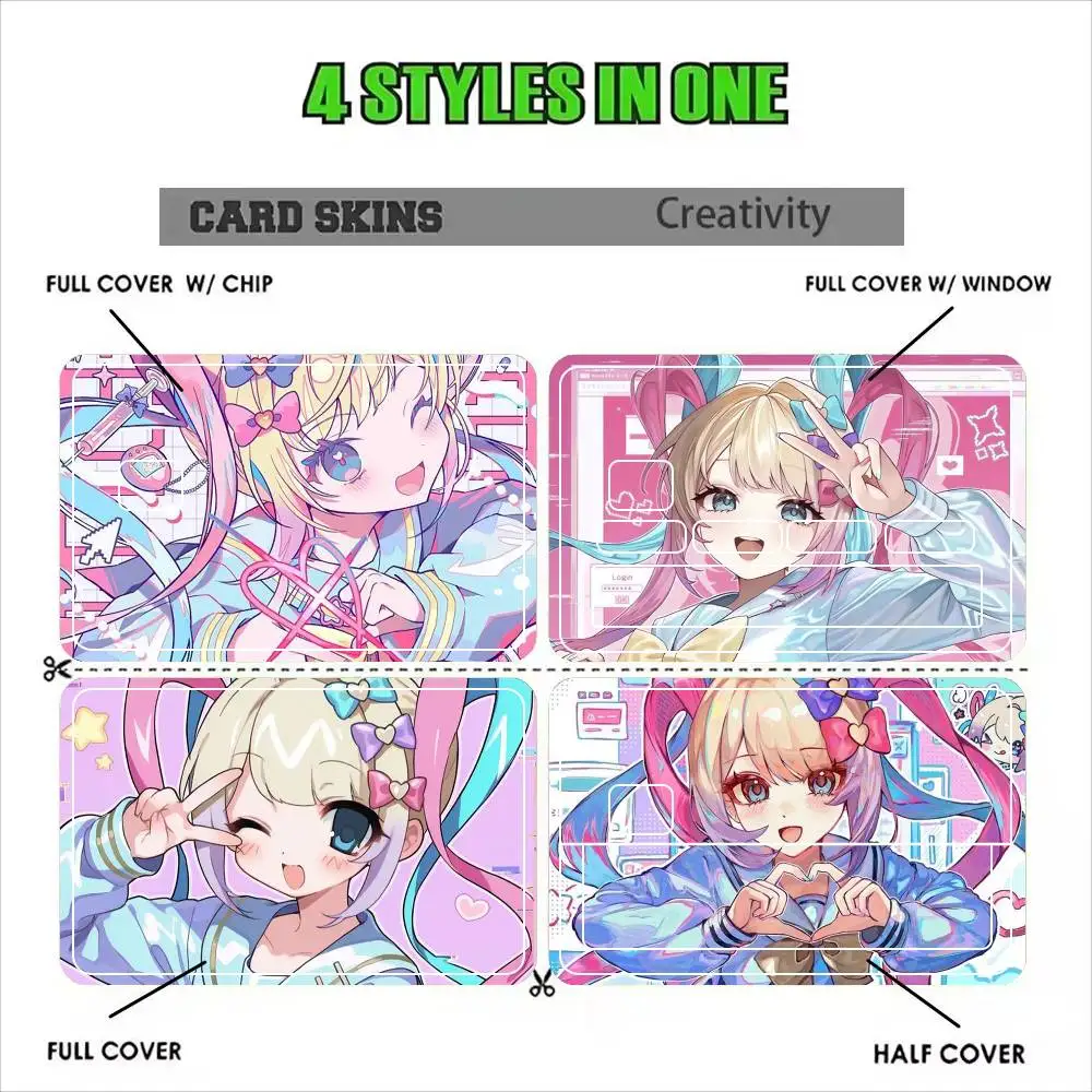KAngel Needy Streamer Overload needy Girl Sticker Film Tape Skin for Credit Card Debit Card Waterproof Stickers