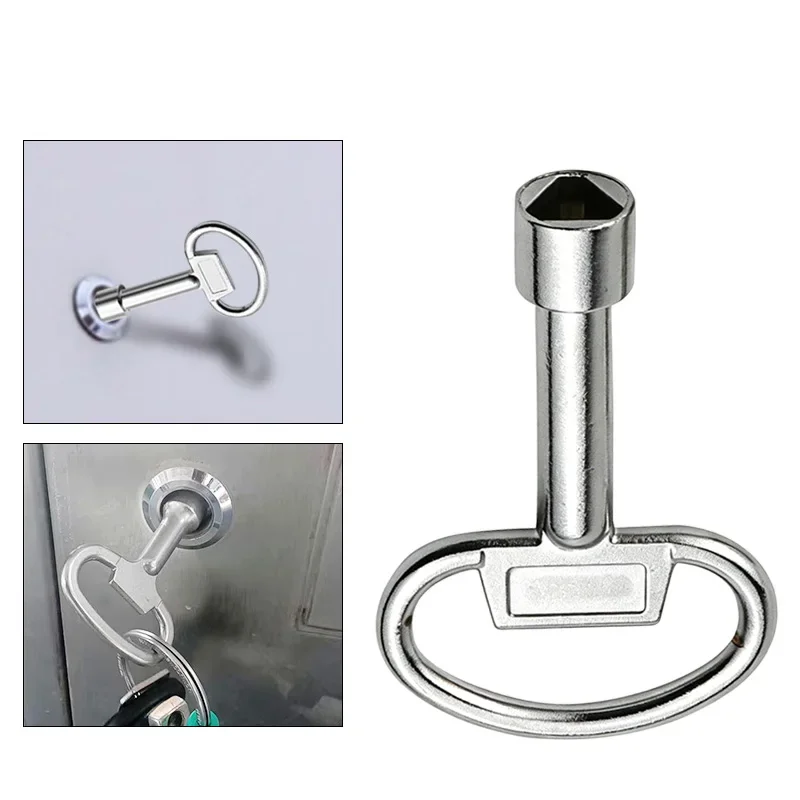1 Way Service Utility Plumber Keys Triangle Gas Electric Meter Cabinet Opening Tool for Home Improvement