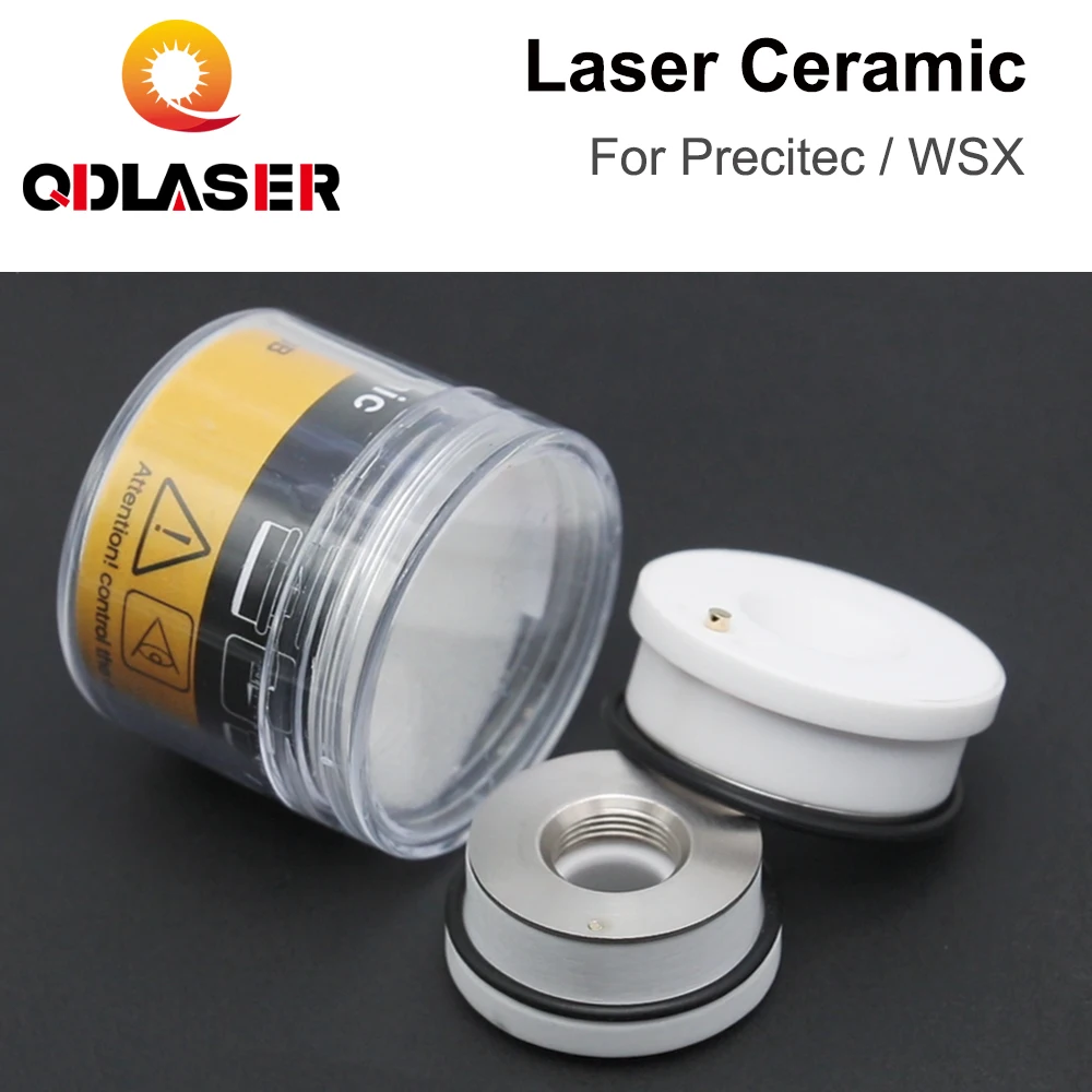 

QDLASER CON Laser Ceramic KT B2′′ Dia. 28mm Nozzle Holder Fiber Laser Cutting Head Nozzle Holder for OEM PrecitecWSX Laser Head