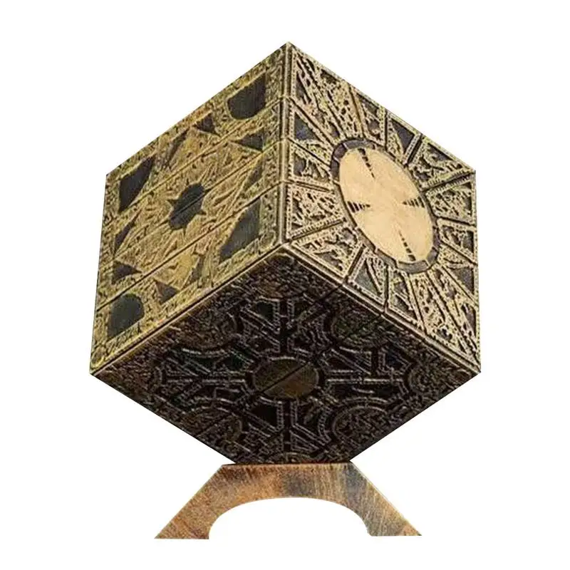 

1pc Hellraiser Puzzle Box Moveable Terror Film Cube Fully Functional Prop Model Ornaments for Children Adults Holiday Gift