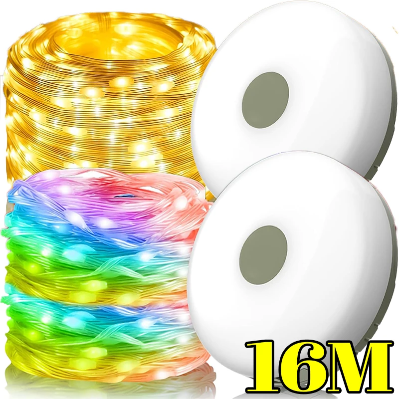 16/8m LED Camping Lamp Strip Outdoor Waterproof Garden Tent Atmosphere Light Belt Color Warm Lights Strips Party Decor Lighting