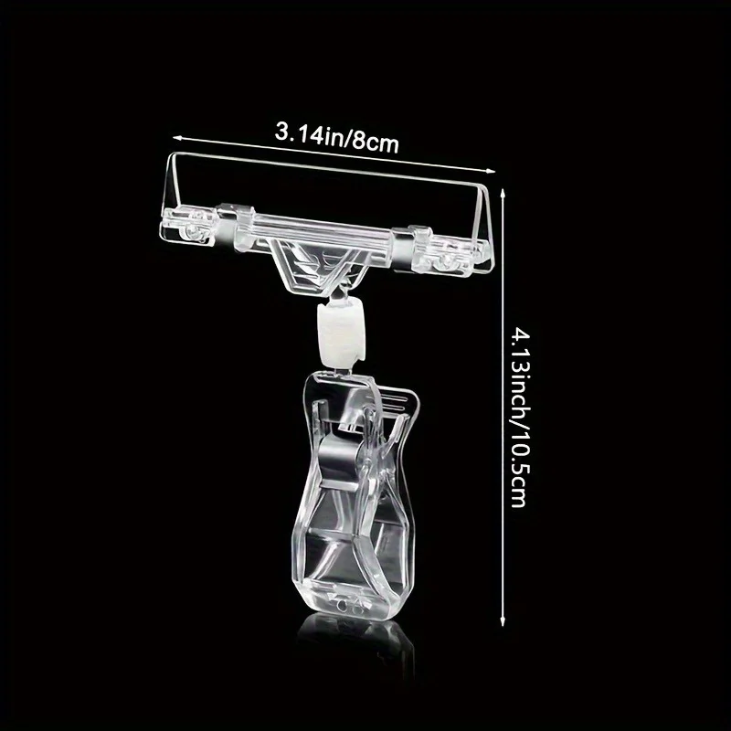 Product Label Clip, Clear Sign Clip, Product Label Clip, Rotatable, Price Display Stand, Acrylic Sign Clip