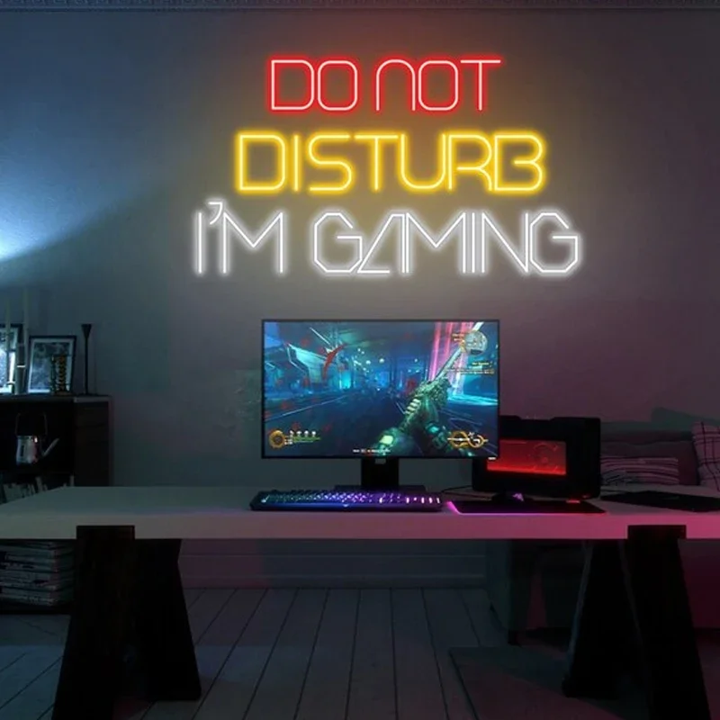 Do Not Disturb Neon Led Sign Working Game Room Decor Office Neon Sign Led Light Study for Library Wall Hanging Neon Light