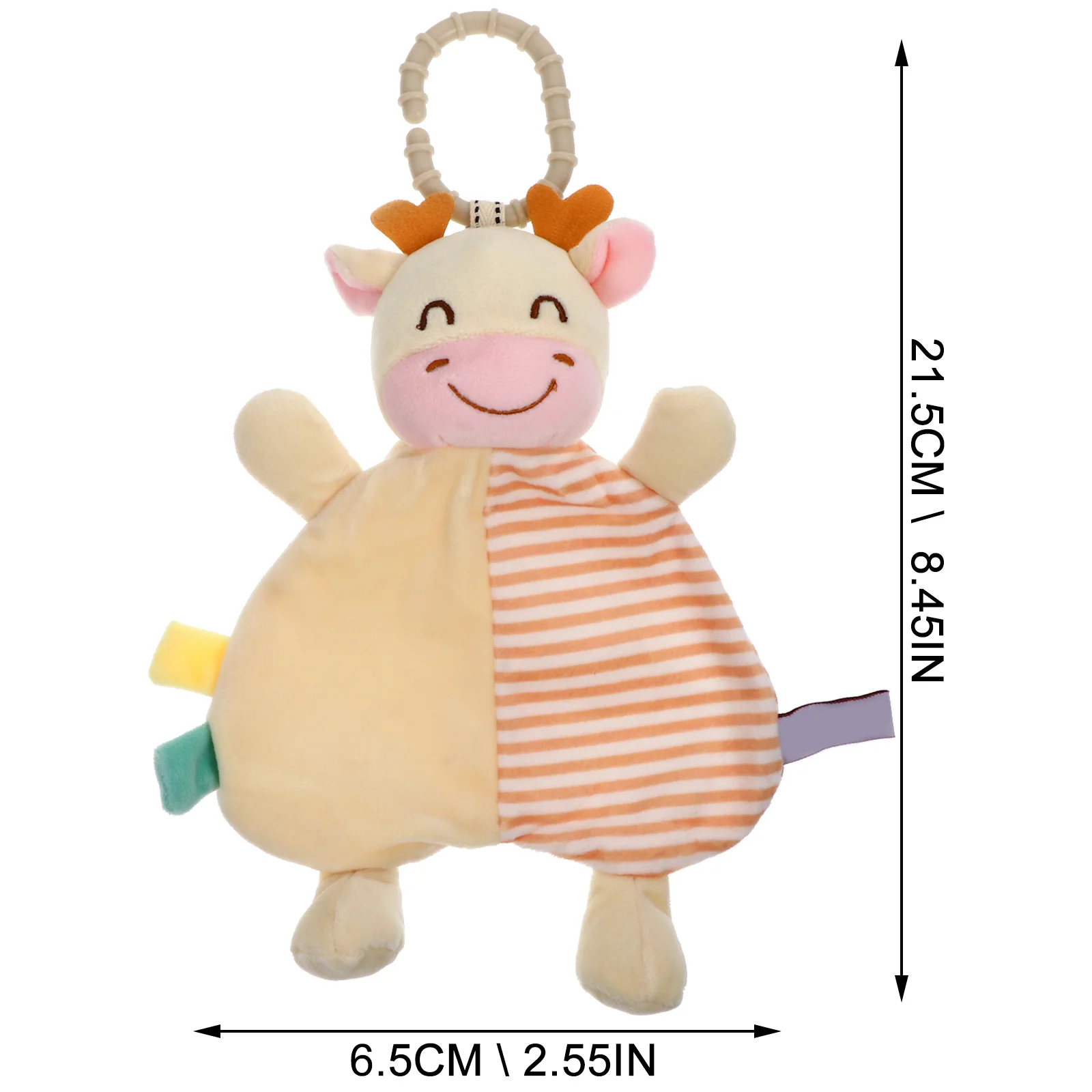 منشفة مهدئة للأطفال الرضع، بطانية أمان لطيفة على شكل حيوان، بطانية حسية مريحة وناعمة لحديثي الولادة #2