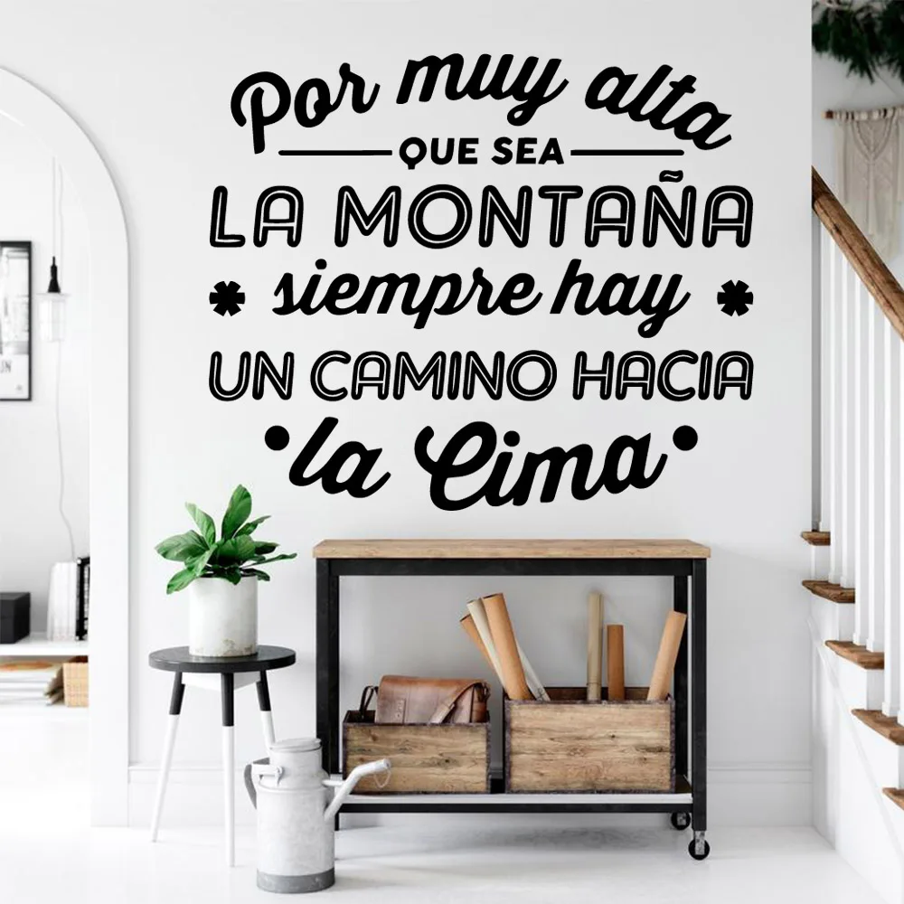 Diy Spanish Sentence Vinyl Kitchen Wall Stickers Wallpaper For Kids Rooms Vinyl Mural Decal view 2