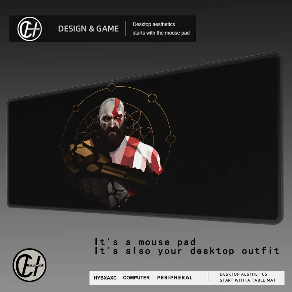 

HYBXAXC Mouse Pad Gaming Mat God of War Non-slip Gamer Pads Laptop Keyboard Accessories Mause Extended Rubber Deskmat Mousepad