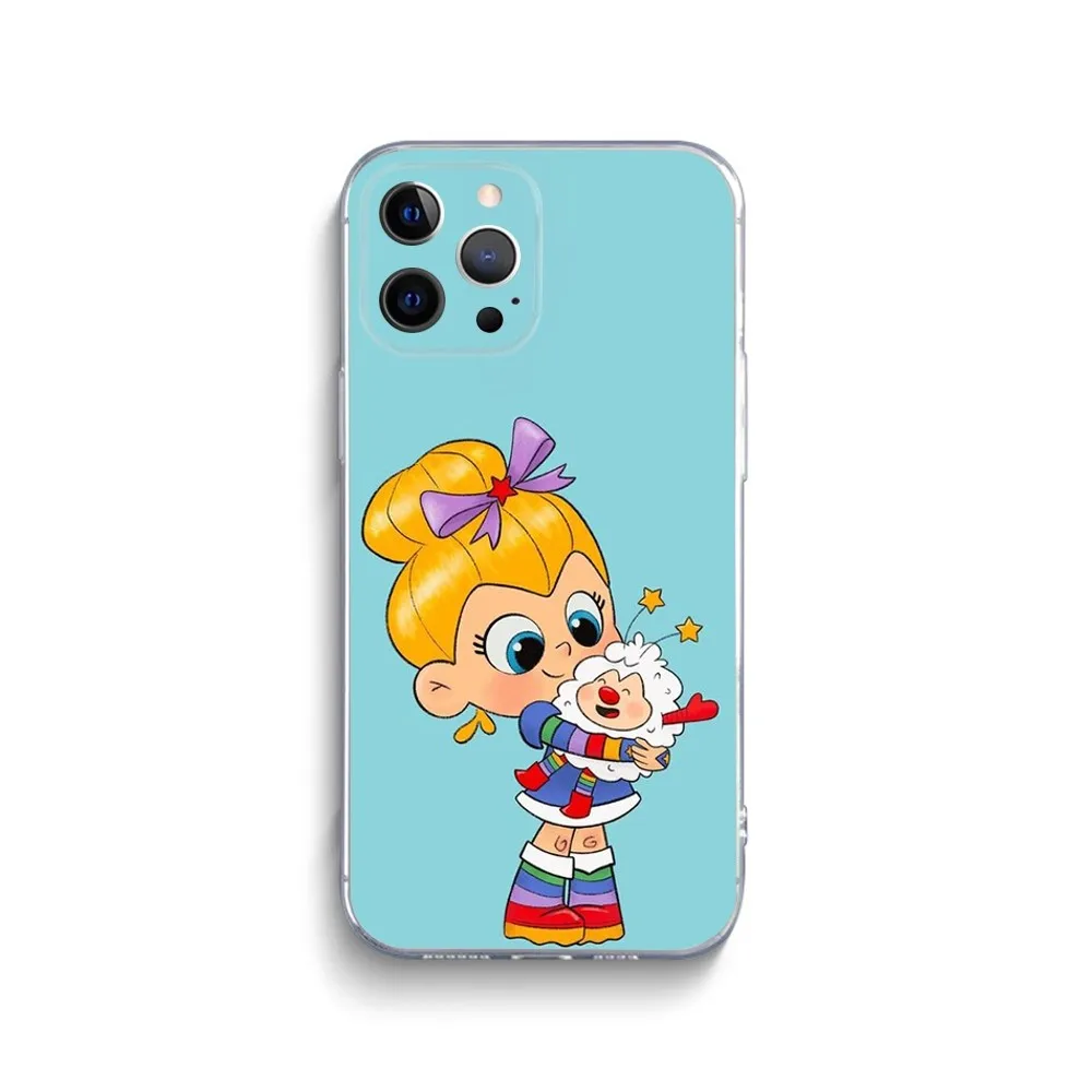 Cartoon R-Rainbow Brite Phone Case For iPhone 15,14,13,12,11 Plus,Pro,Max,XR,XS,X,7,8 Plus,SE,Mini Transparent Silicone Soft