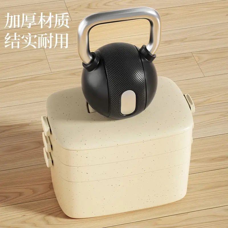 Beige 3-Layer Plastic Medicine Storage Box With Hidden Handle Portable First Aid Organizer For Home Travel Family Daily