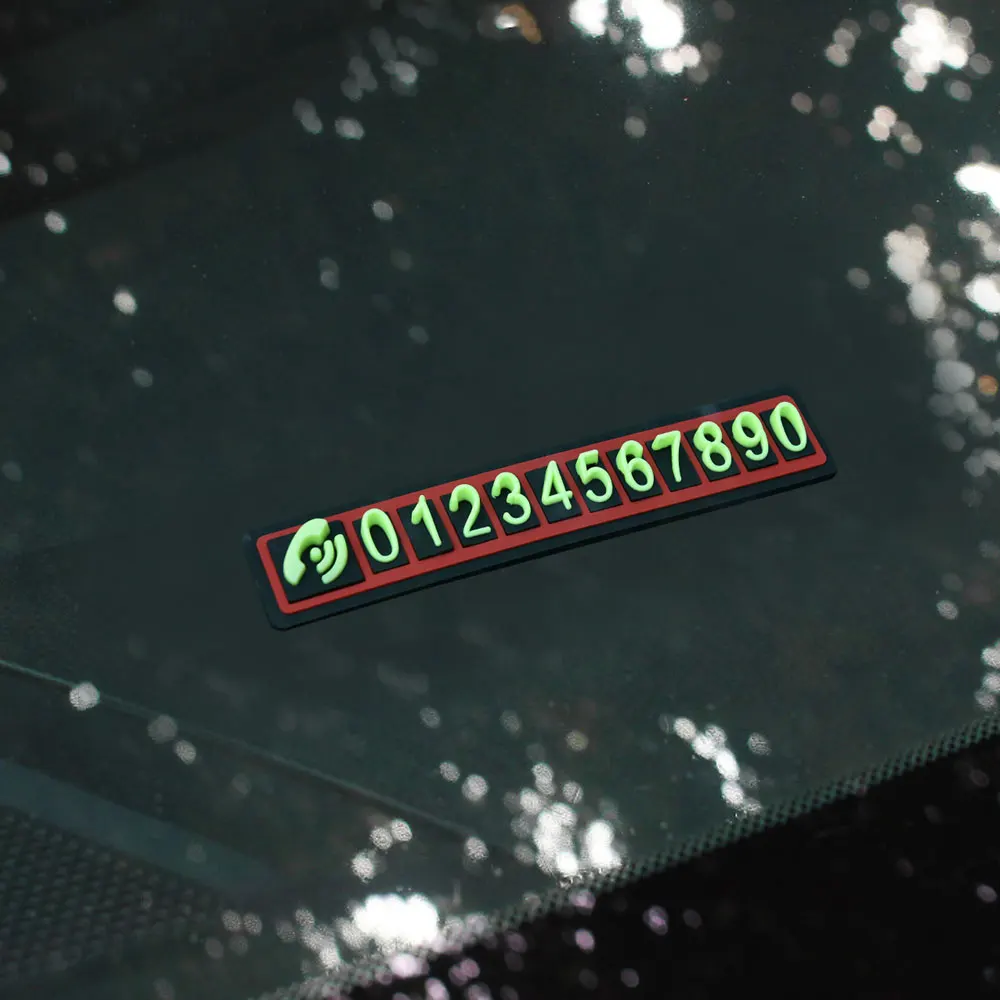 1 Set Universal Car Park Automobile Telephone Number Temporary Parking Card Phone Number Card Plate Car Styling Accessories