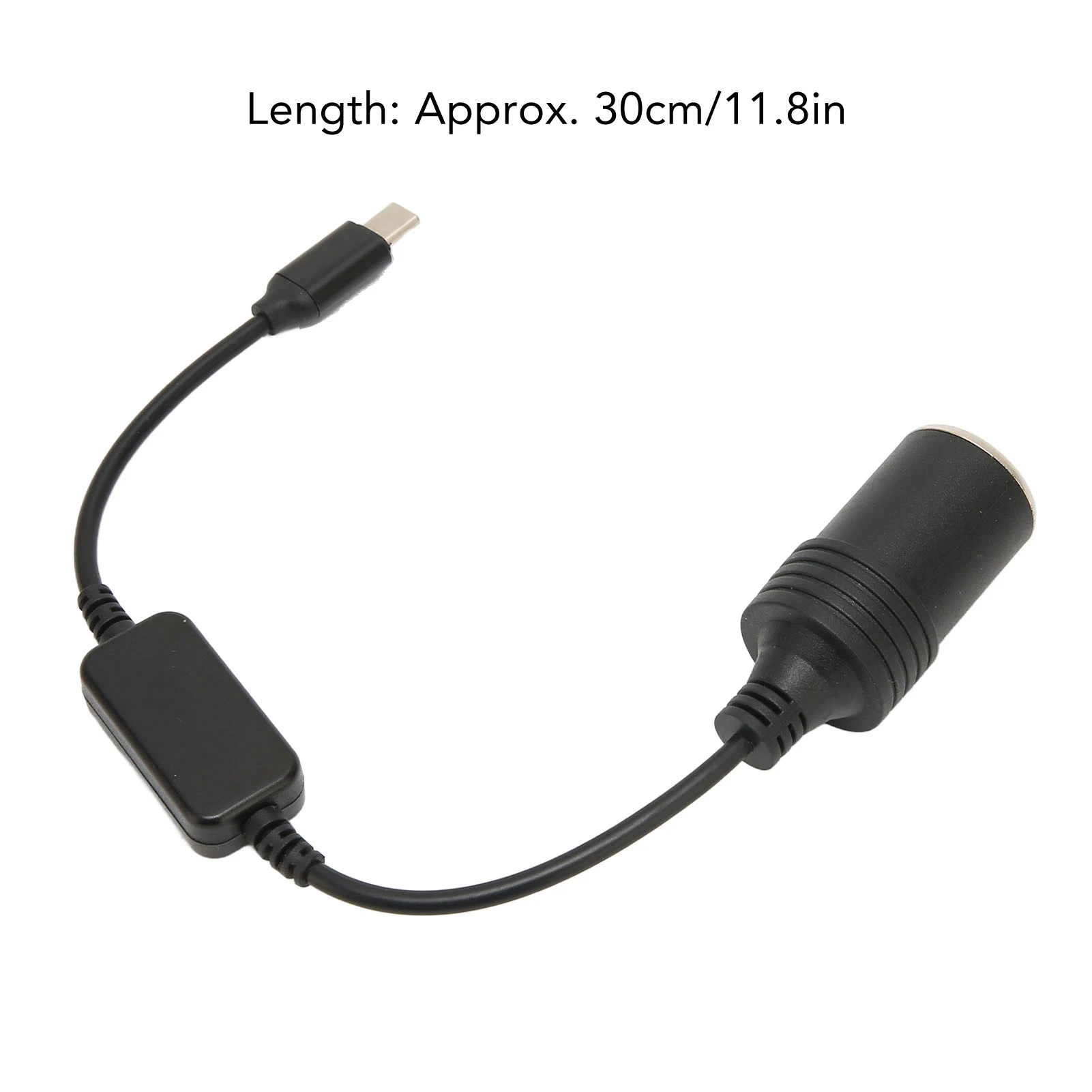 5V USB C To 12V Car Cigarette Lighter Converter Plug and Play Male To Female Car Electronics Accessories for Electronic Dog view 3