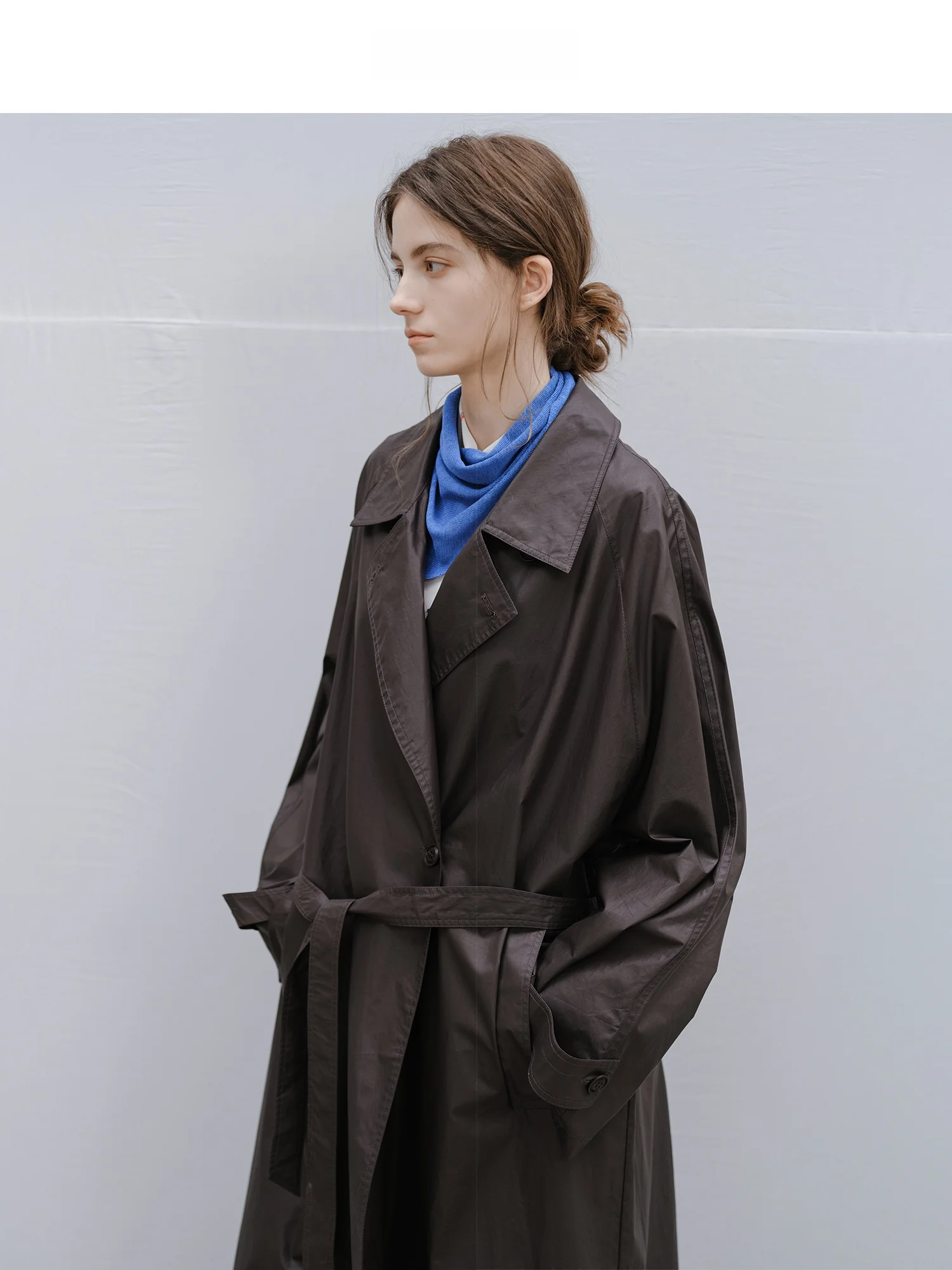 

Повседневное хлопковое пальто TAGEECHITA с длинными рукавами, весенняя женская ветровка с поясом на талии, из чистого хлопка