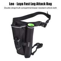 LEO Waist Pack Multifunction Fishing Rod Holder 600D Oxford Outdoor Fishing Leg Pack Wear Resistant Fishing Gear Accessories