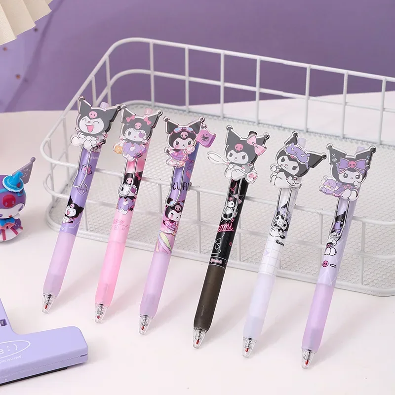 Imagem -04 - Snario 36 Peças Canetas de Gel Kawaii Pochacco Kuromi Melodia Olá Kitty Pressiona o Remendo Caneta 0.5 mm Preto Caneta de Escritório de Alta Qualidade Novo