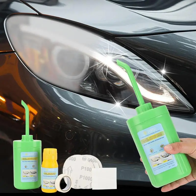 Headlight Restorer Kit Car Headlights Cleaner Headlight Lens Cleaners Polish Paste For Car Headlights Restore Sun Damaged