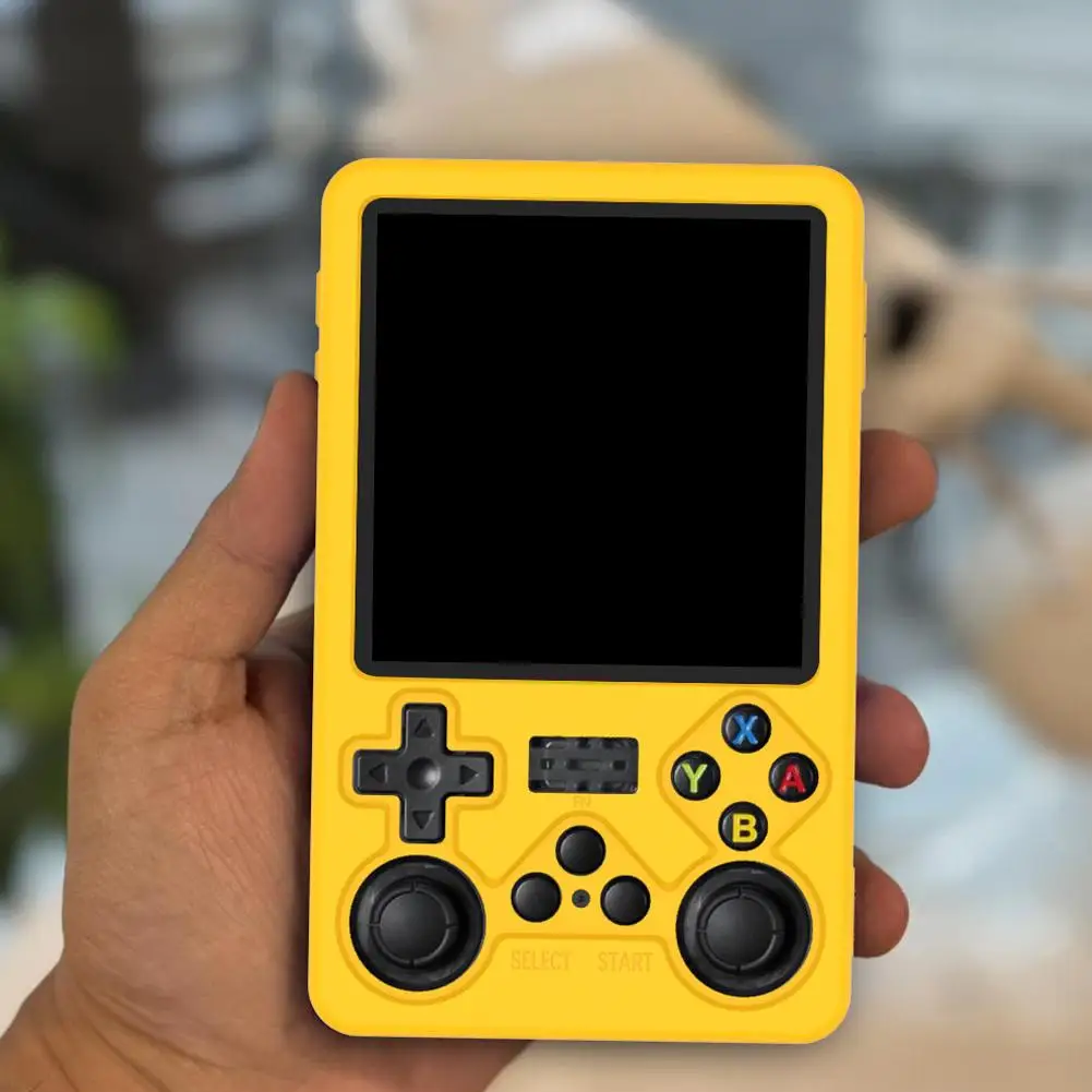 

Silicone Protective Case For R36S PLUS Game Console Anti-fall Anti-collision Yellow/black Protective Cover Game Accessories A0M0