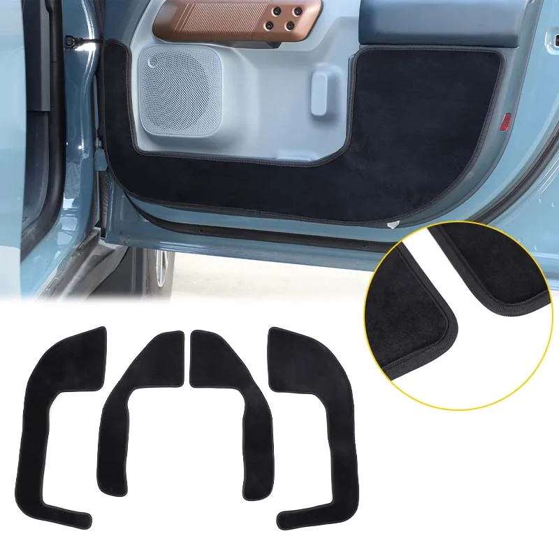 

For Ford Maverick 2022+ Velvet Black Car Door Anti-Dirty Mat Decoration Sticker Car Interior Protection Accessories