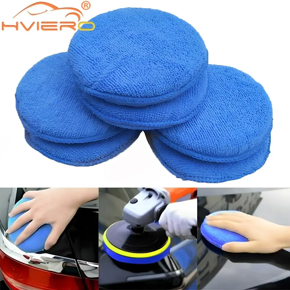 

1/2/4/6X Car Circular Waxing Cake Washing Sponge Block Crystal Plated Polishing Supplies Motorcycles Cleaning Curing Brush Tools