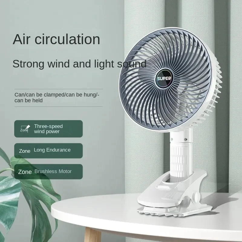 Ventilateur de refroidissement à clip portable, aste par USB, 3 vitesses, sans fil, électrique, ventilateur de détermination, cowculator, camping, bureau, bureau