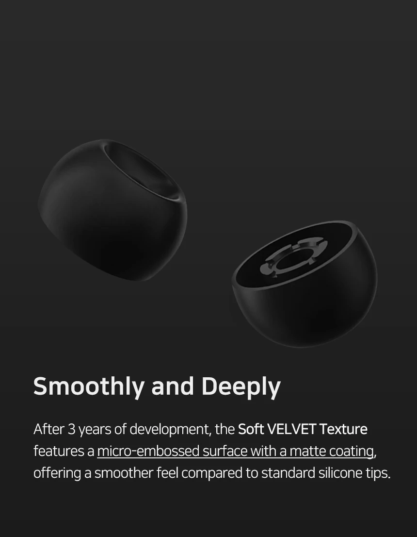ELOIT/DIVINUS Velvet Wide Bore Silicone Earphone Eartips For 4-6mm Nozzle, Soft Deeply Ear Tips For Earbuds Tanchjim 4U,Davinci