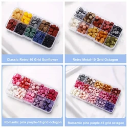 200Pcs Box Sealing Wax Beads, 10 grids Octagon Sunflower Sealing Wax Pellets for Wax Seal Stamp, Letter Wax Seal Kit for Letter